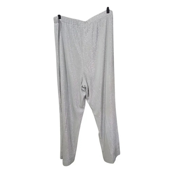 Alex Evenings Metallic Beaded Pants Silver Size 20W - Picture 2 of 5